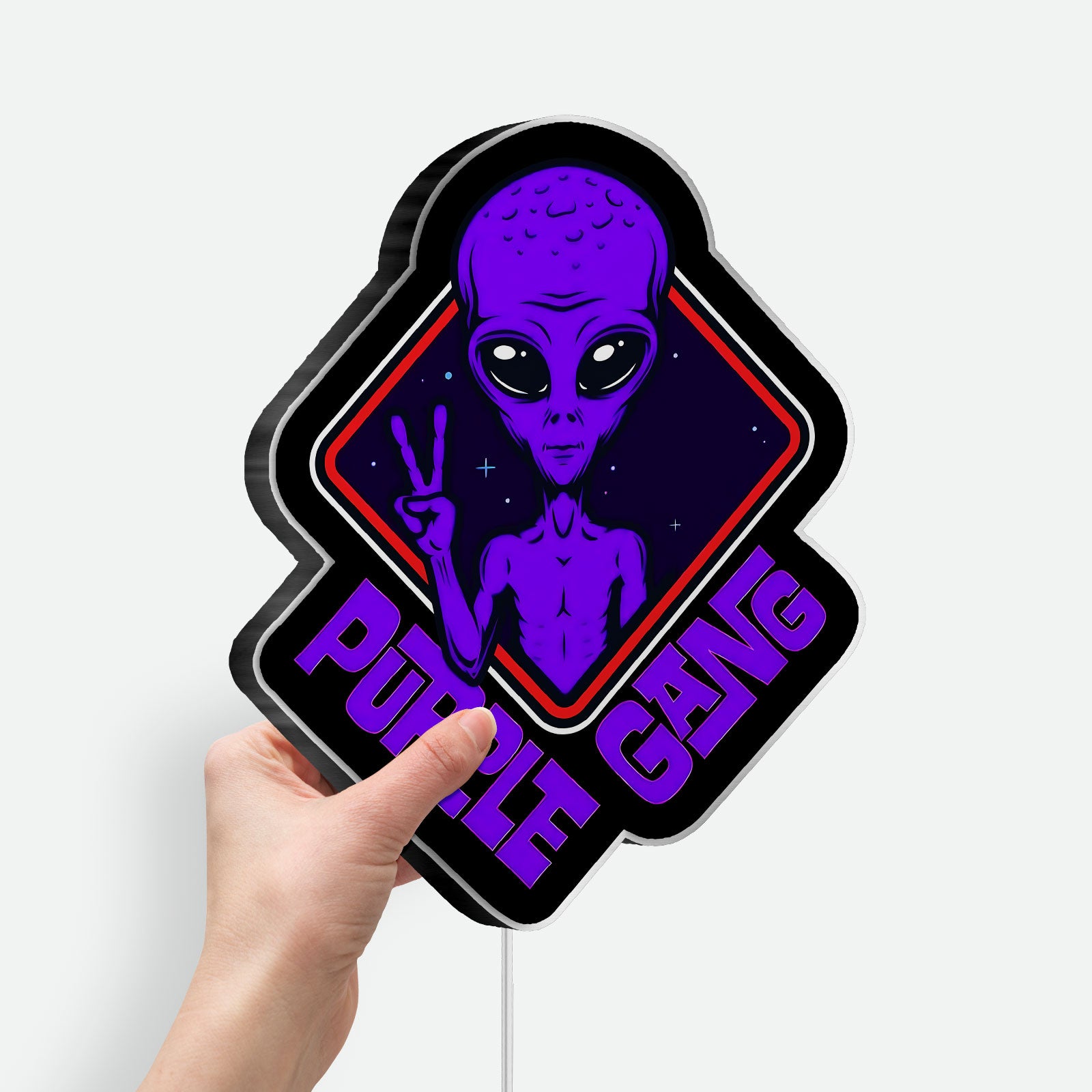 Alien Space Themed 3D Light - Sci-Fi Glow Decor, UFO & Galaxy LED Night Light for Space Enthusiasts & Sci-Fi Fans 