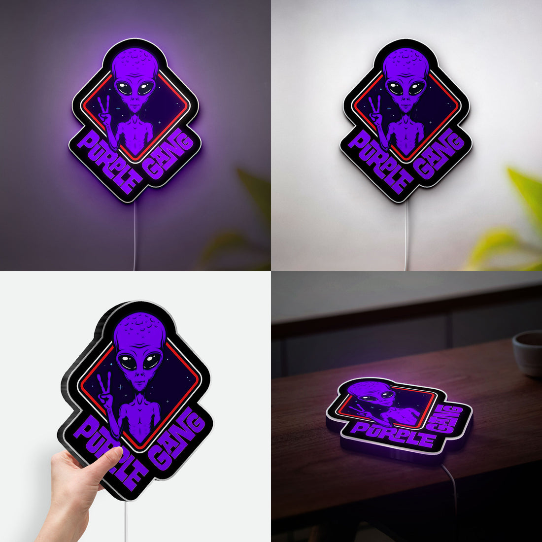 Alien Space Themed 3D Light - Sci-Fi Glow Decor, UFO & Galaxy LED Night Light for Space Enthusiasts & Sci-Fi Fans 