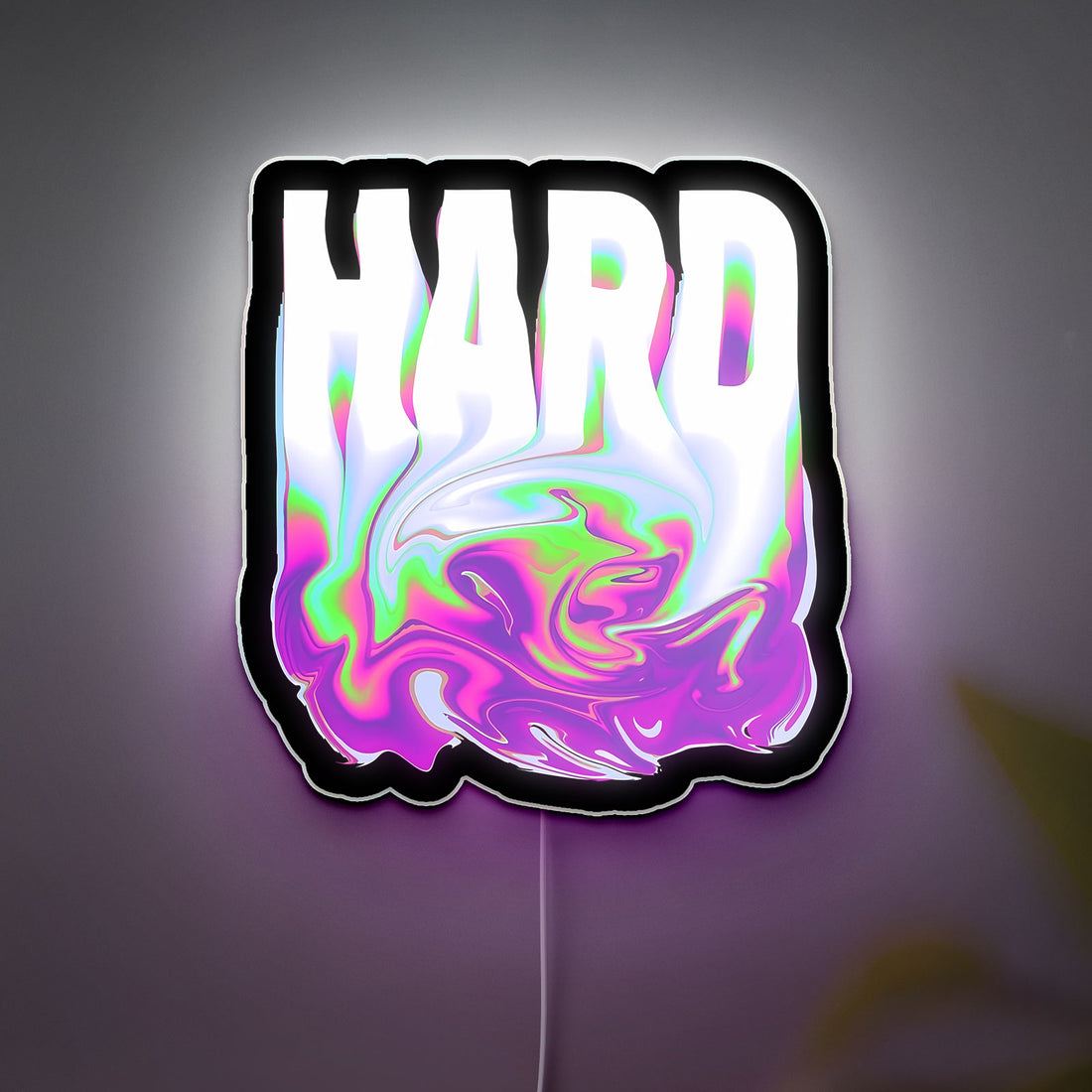 EDM Festival 3D Light Box - Rave Glow Night Light, Trippy Music Decor for EDC & Hard Summer Fans, LED Party Room Art 