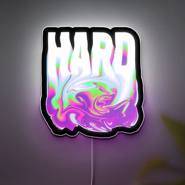 EDM Festival 3D Light Box - Rave Glow Night Light, Trippy Music Decor for EDC & Hard Summer Fans, LED Party Room Art 