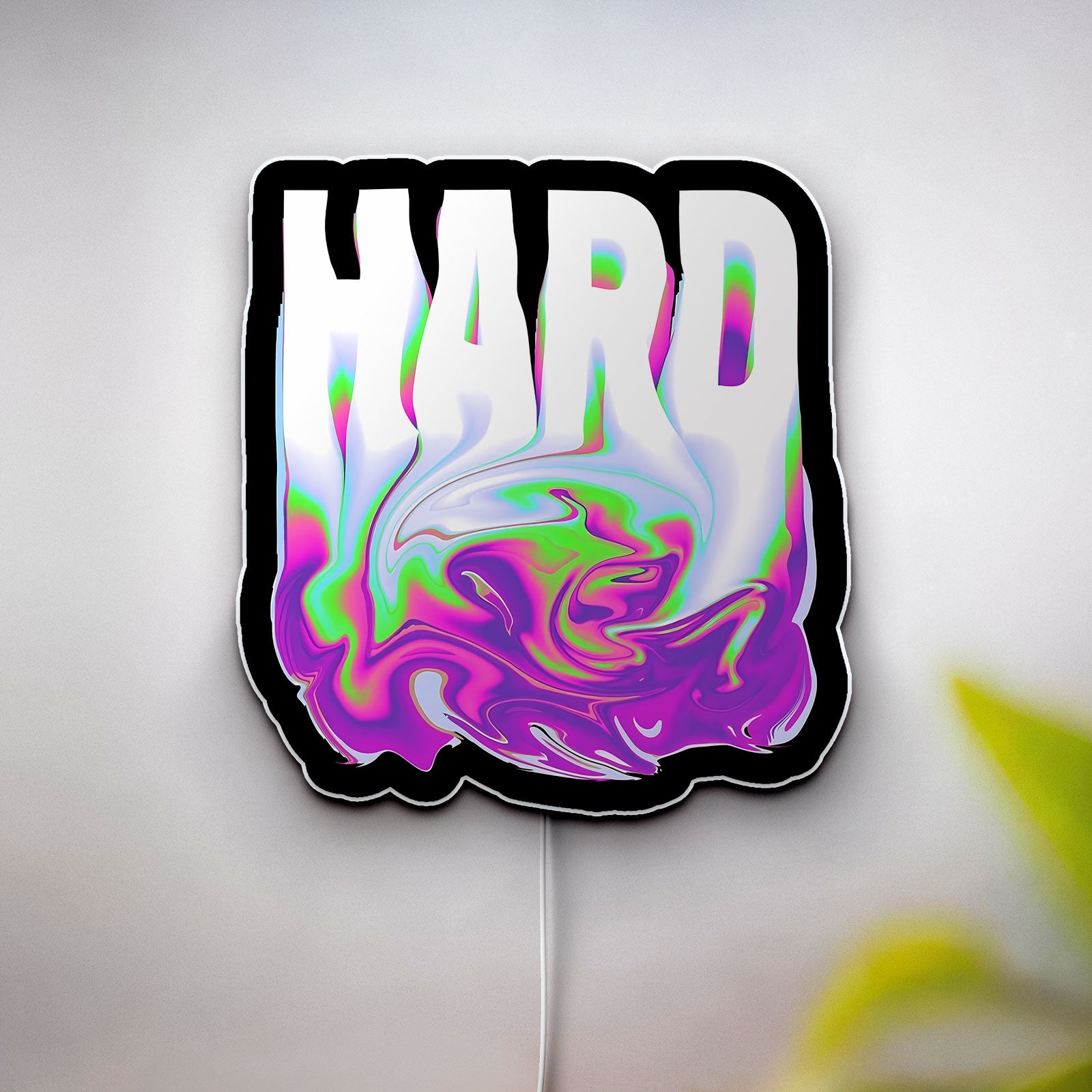 EDM Festival 3D Light Box - Rave Glow Night Light, Trippy Music Decor for EDC & Hard Summer Fans, LED Party Room Art 