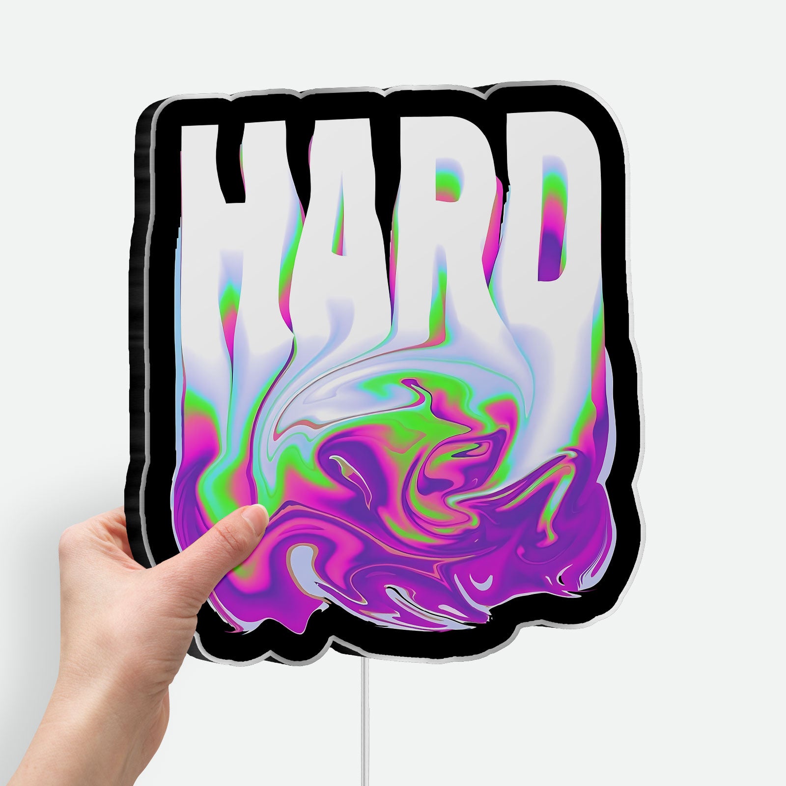 EDM Festival 3D Light Box - Rave Glow Night Light, Trippy Music Decor for EDC & Hard Summer Fans, LED Party Room Art 