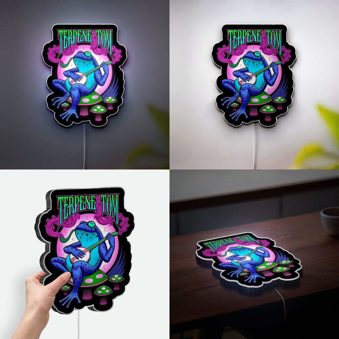 Psychedelic Frog 3D Light Box - Trippy LED Night Light, Vibrant Wall Decor for Music & Art Lovers, Unique Gift for Hippie Aesthetic 