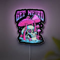 Psychedelic Mushroom 3D Light Box - Trippy Hippie LED Night Light, Drippy Skull Decor for Stoner Room & Music Lovers 