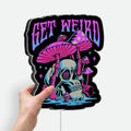 Psychedelic Mushroom 3D Light Box - Trippy Hippie LED Night Light, Drippy Skull Decor for Stoner Room & Music Lovers 