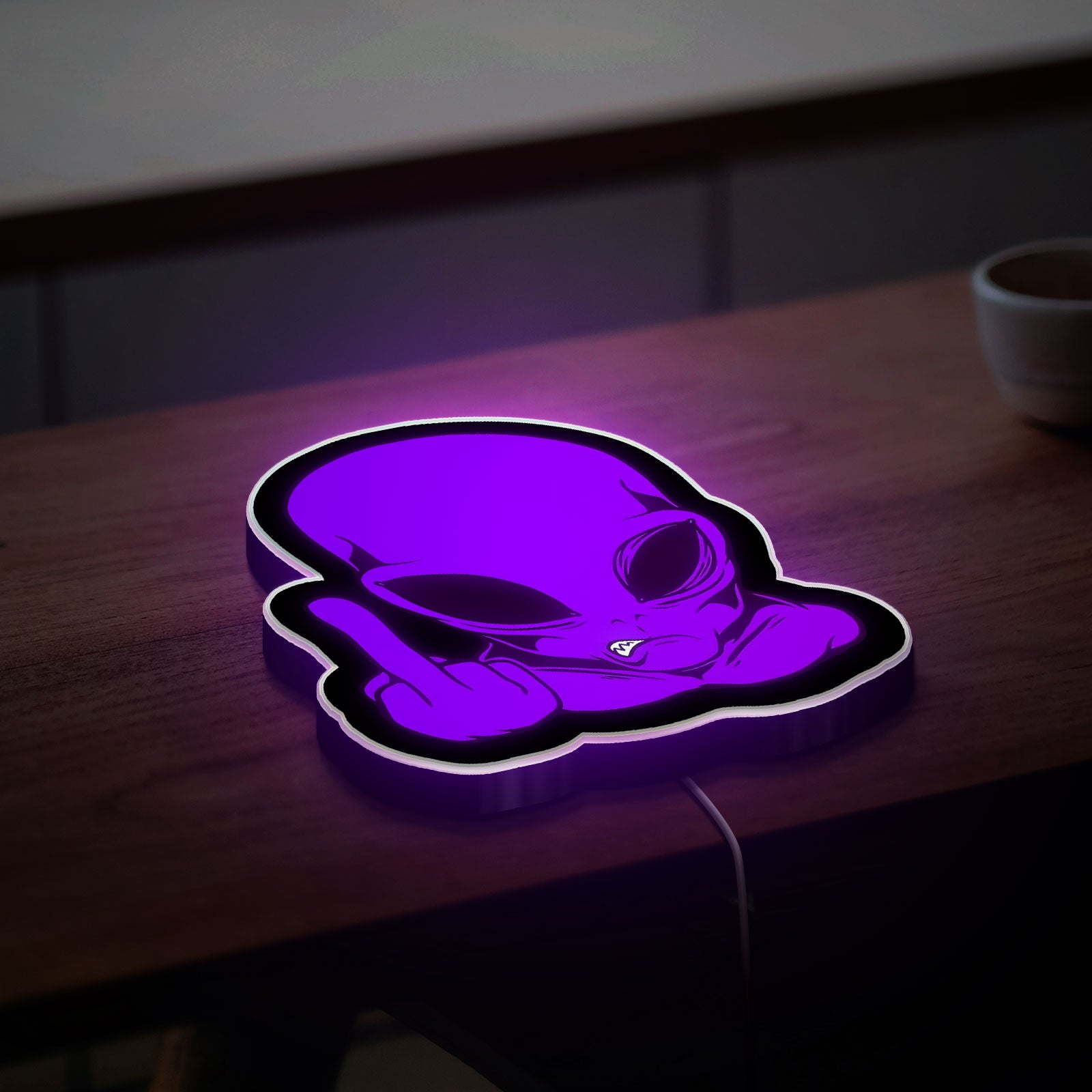 Alien Invasion 3D Light Box - Sci-Fi Space Themed LED Night Light, UFO & Area 51 Inspired Decor for Galaxy Lovers 