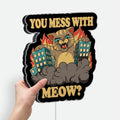 Funny Giant Cat Monster 3D Light Box - Playful Angry Cat LED Night Light, Whimsical Pet Decor for Cat Lovers 