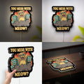 Funny Giant Cat Monster 3D Light Box - Playful Angry Cat LED Night Light, Whimsical Pet Decor for Cat Lovers 