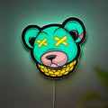 Dead Rich Cartoon 3D Light Box - Urban Streetwear LED Night Light, Gold Chain Gangster Decor for Hip Hop Fans 