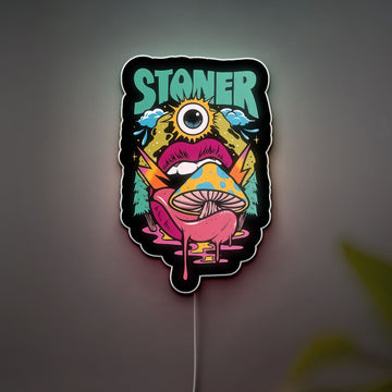 Trippy Stoner 3D Light Box - Psychedelic Night Light for Adults, Cool Weed Decor, Funny Gift for Cannabis Lovers 