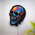 Laughing Skull 3D Light Box - Devil Demon LED Night Light, Gothic Skeleton Decor for Horror & Rock Music Fans 