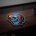 Laughing Skull 3D Light Box - Devil Demon LED Night Light, Gothic Skeleton Decor for Horror & Rock Music Fans 