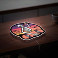 Skater Skeleton 3D Light Box - Cool Skateboarder LED Night Light, Gothic Decor for Teen Rooms & Unique Gift for Skate Fans 