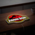Jurassic Park Dino 3D Light Box - Glowing Logo Night Light, Prehistoric Dinosaur Decor for Movie Fans & Kids Room 
