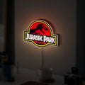 Jurassic Park Dino 3D Light Box - Glowing Logo Night Light, Prehistoric Dinosaur Decor for Movie Fans & Kids Room 