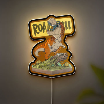 Dinosaur 3D Light Box - T-Rex LED Night Light, Scary Jurassic Cartoon Decor for Dino & Sci-Fi Fans
