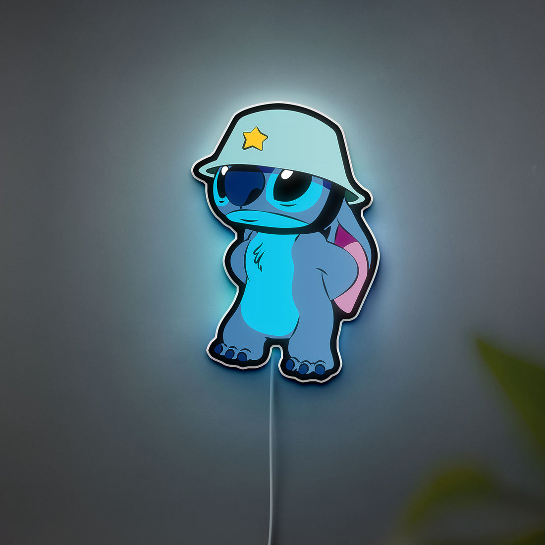Stitch with Helmet 3D Light Box - Cute Disney LED Night Light, Lilo & Stitch Character Decor for Kids Room 