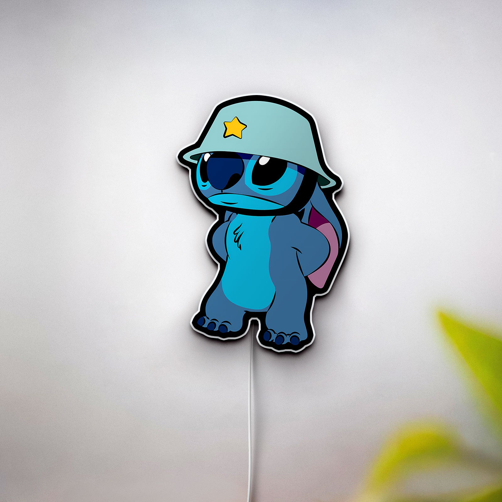 Stitch with Helmet 3D Light Box - Cute Disney LED Night Light, Lilo & Stitch Character Decor for Kids Room 