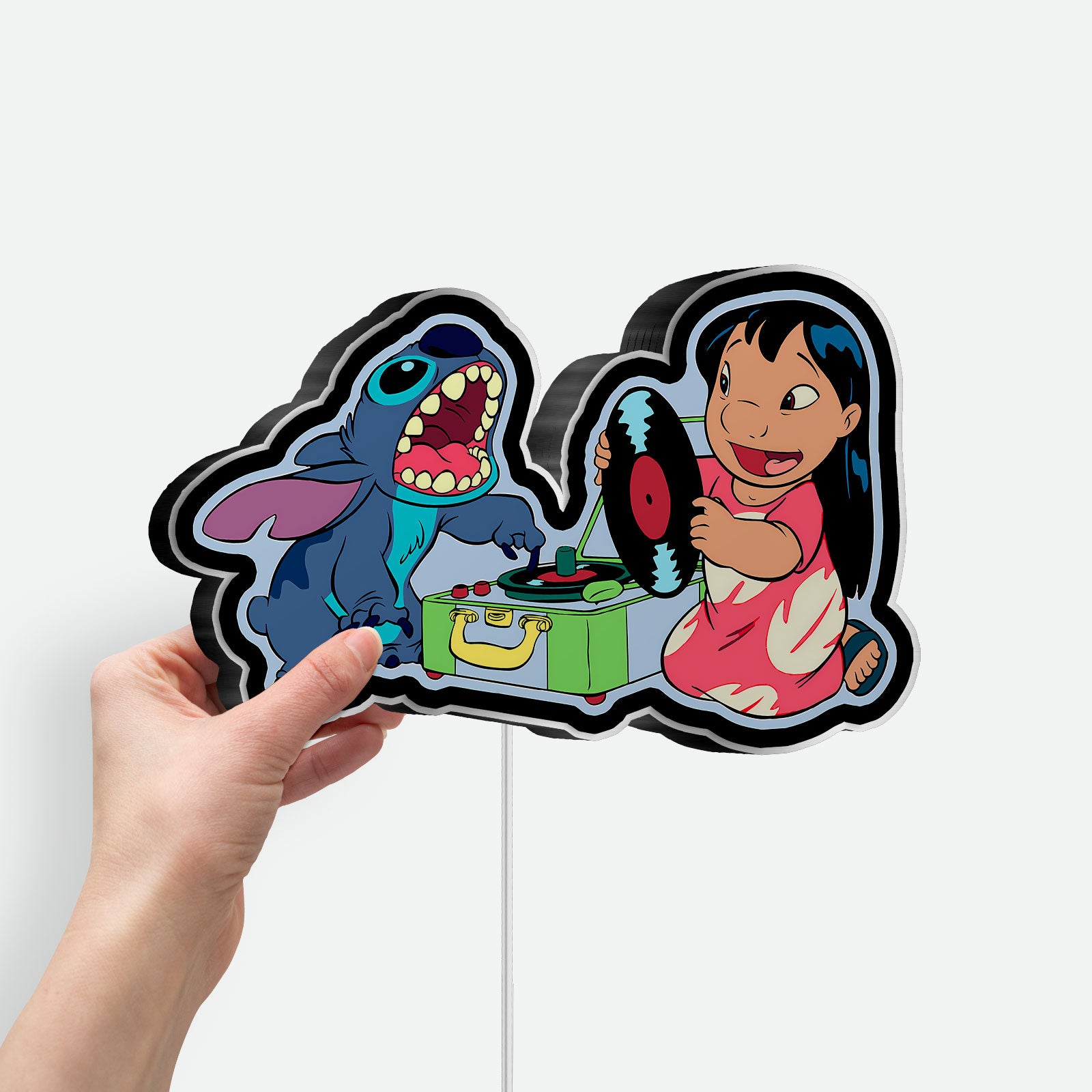 Lilo & Stitch 3D Light Box - Cute Cartoon Character LED Night Light, 90s Nostalgic Decor for Disney Fans & Kids Room 
