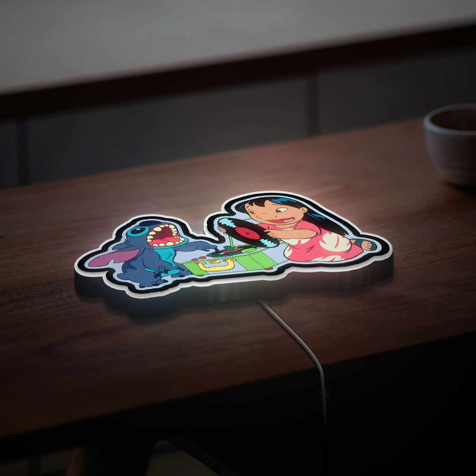 Lilo & Stitch 3D Light Box - Cute Cartoon Character LED Night Light, 90s Nostalgic Decor for Disney Fans & Kids Room 