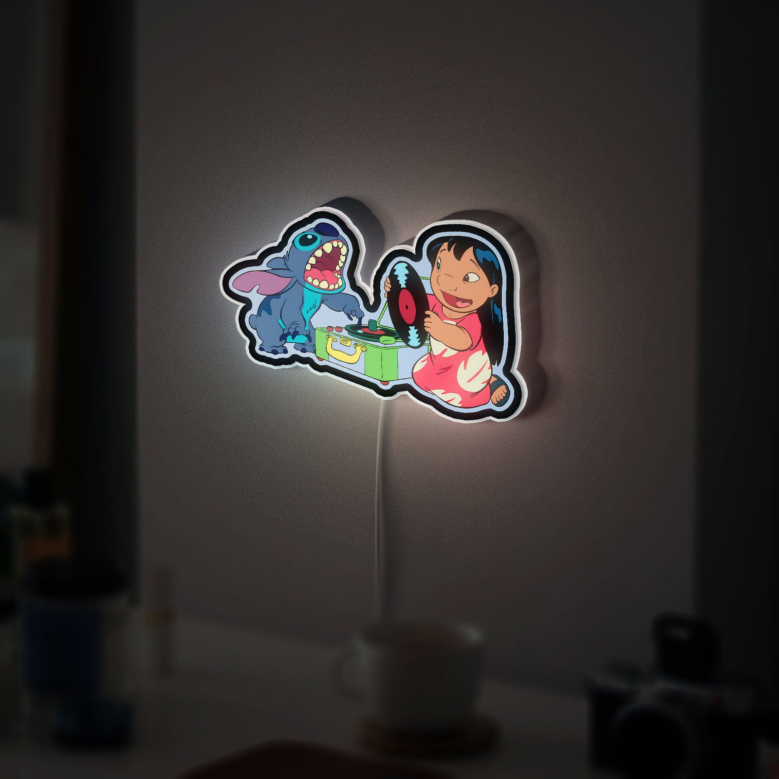 Lilo & Stitch 3D Light Box - Cute Cartoon Character LED Night Light, 90s Nostalgic Decor for Disney Fans & Kids Room 