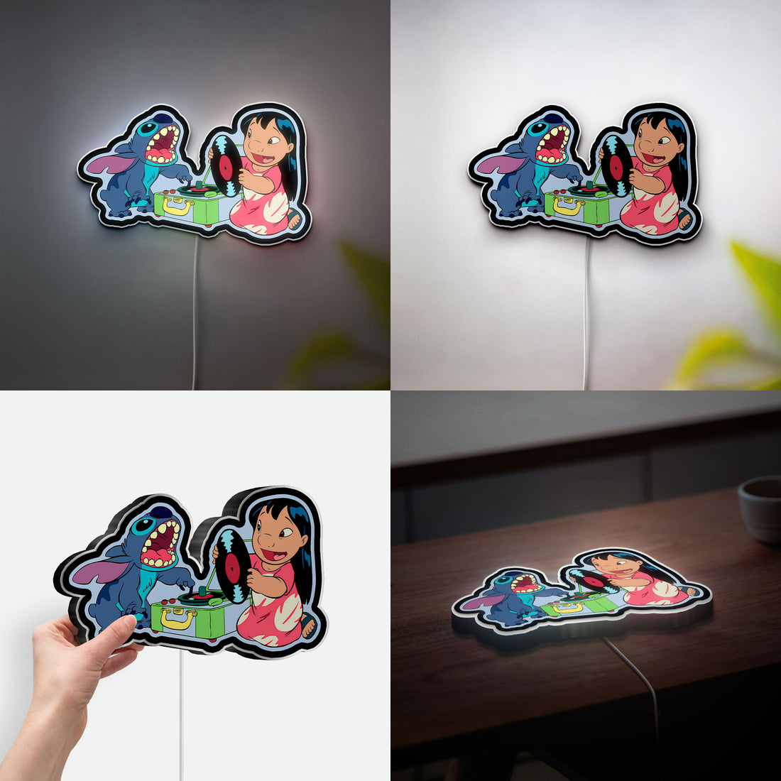 Lilo & Stitch 3D Light Box - Cute Cartoon Character LED Night Light, 90s Nostalgic Decor for Disney Fans & Kids Room 