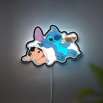 Lilo & Stitch 3D Light Box - Custom Disney Character LED Night Light, Personalized Kids Room Decor, Cute Cartoon Wall Art 