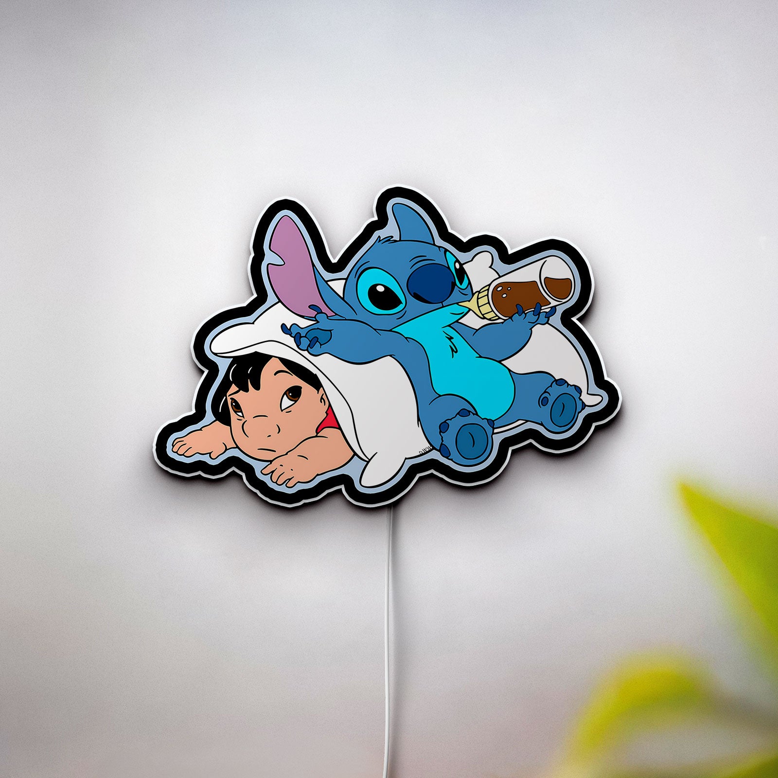 Lilo & Stitch 3D Light Box - Custom Disney Character LED Night Light, Personalized Kids Room Decor, Cute Cartoon Wall Art 