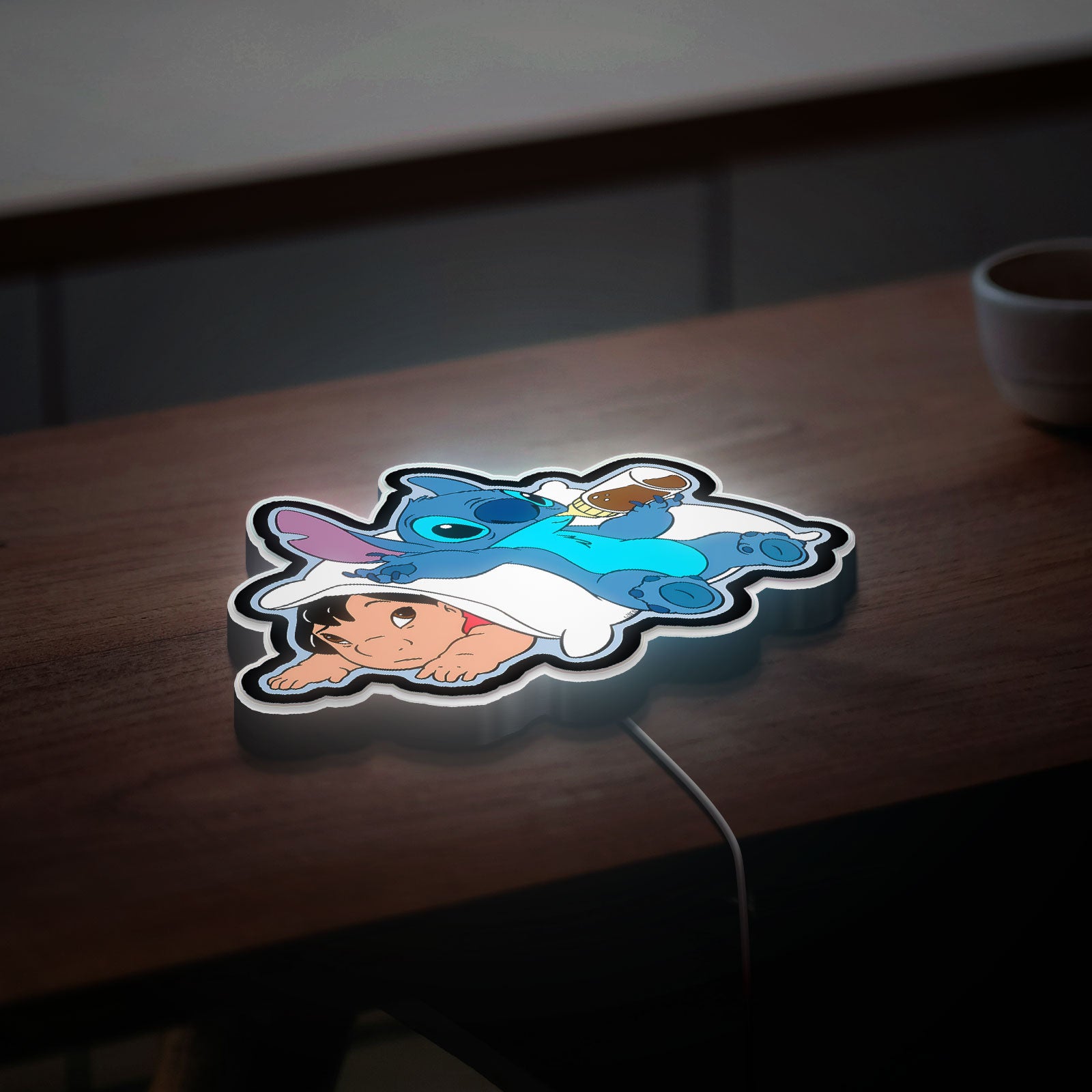 Lilo & Stitch 3D Light Box - Custom Disney Character LED Night Light, Personalized Kids Room Decor, Cute Cartoon Wall Art 