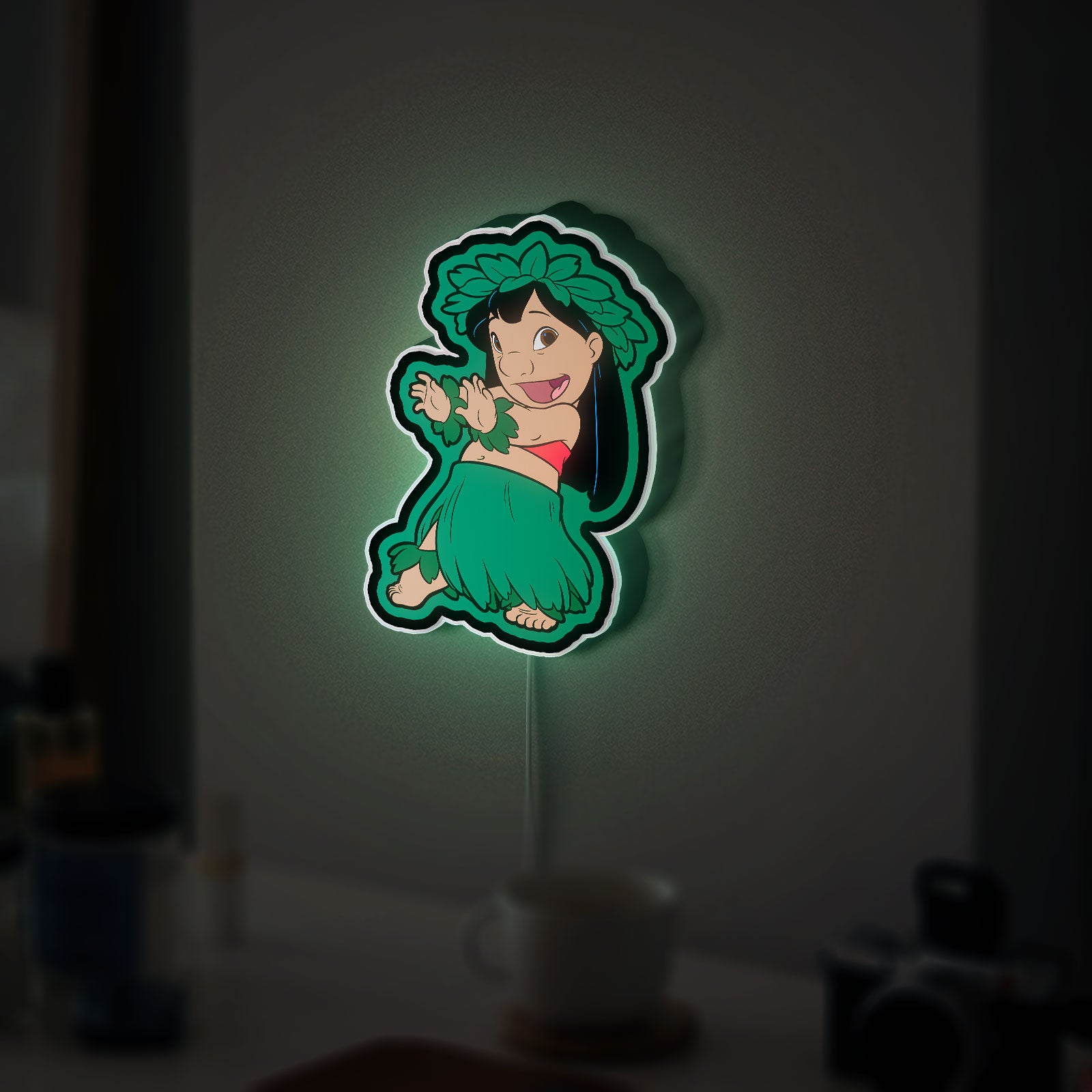 Lilo & Stitch 3D Light Box - Hawaiian Themed LED Night Light, Disney Character Decor for Kids Room & Anime Fans 