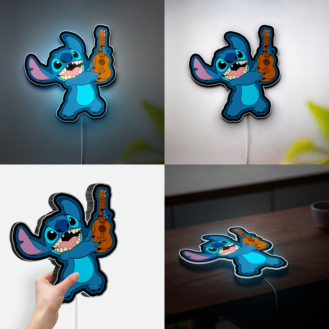 Lilo & Stitch 3D Light Box - Disney Character LED Night Light, Cute Cartoon Decor for Kids Room & Disney Fans