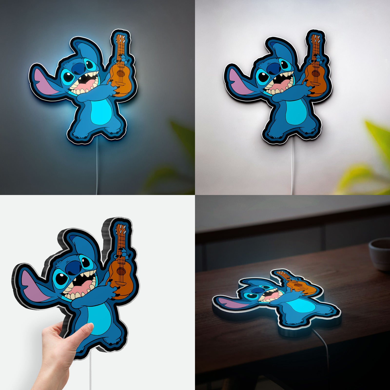 Lilo & Stitch 3D Light Box - Disney Character LED Night Light, Cute Cartoon Decor for Kids Room & Disney Fans