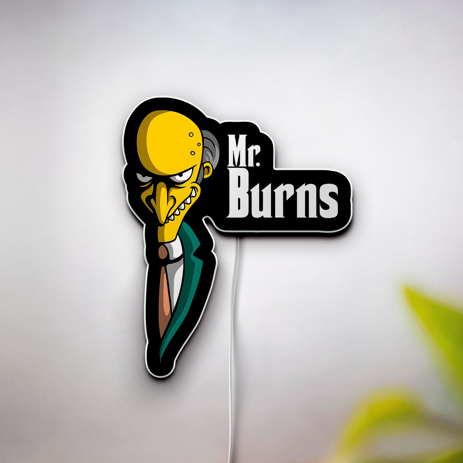 Mr. Burns 3D Light Box - The Simpsons Character LED Night Light, Funny Cartoon Decor for Fans & Office Humor Gift 
