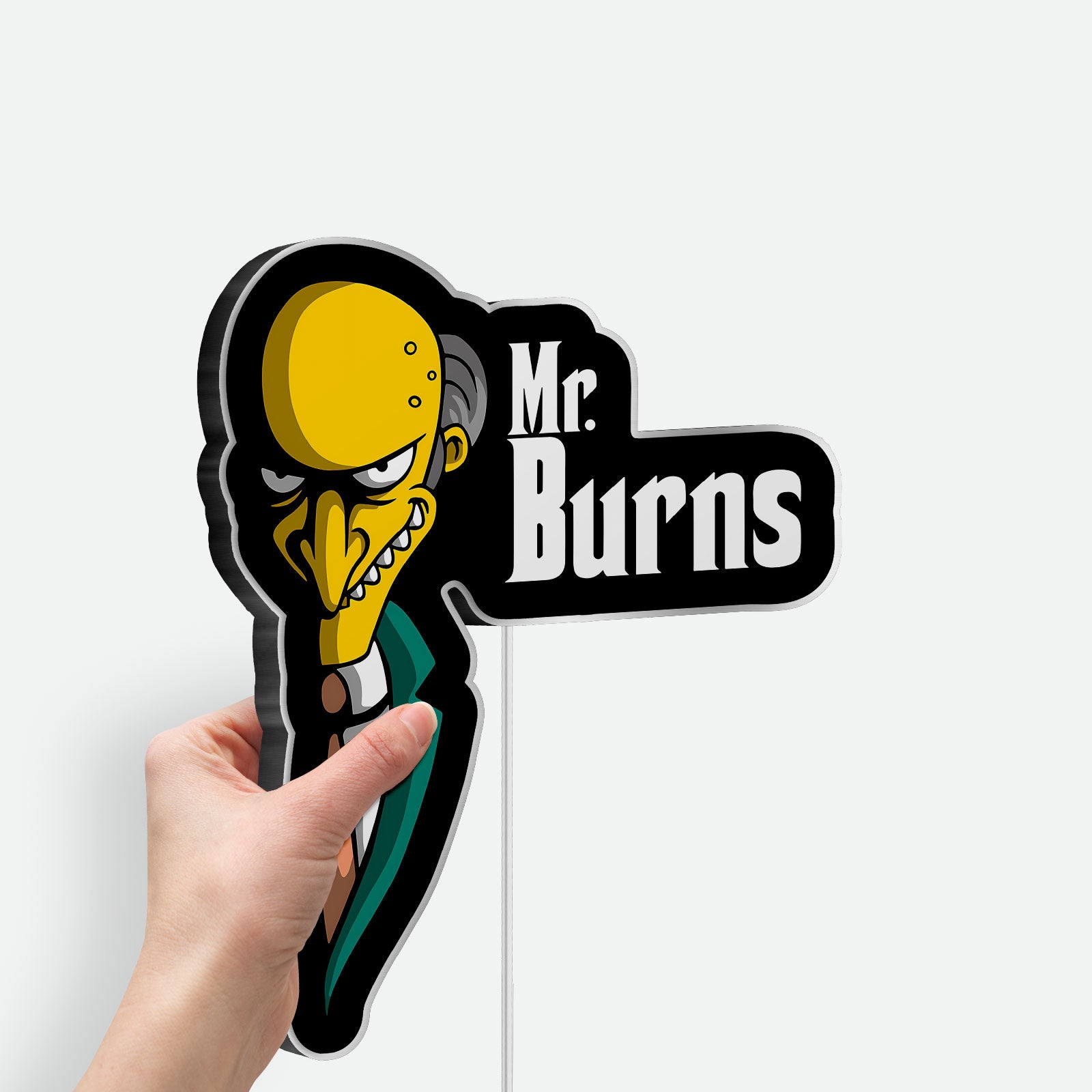 Mr. Burns 3D Light Box - The Simpsons Character LED Night Light, Funny Cartoon Decor for Fans & Office Humor Gift 