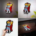 Duffman 3D Light Box - The Simpsons Beer LED Night Light, Cool Cartoon Bar Decor for Man Cave & Duff Fans 