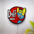 Duffman 3D Light Box - The Simpsons Beer LED Night Light, Cool Cartoon Decor for Man Cave & Bar Room 