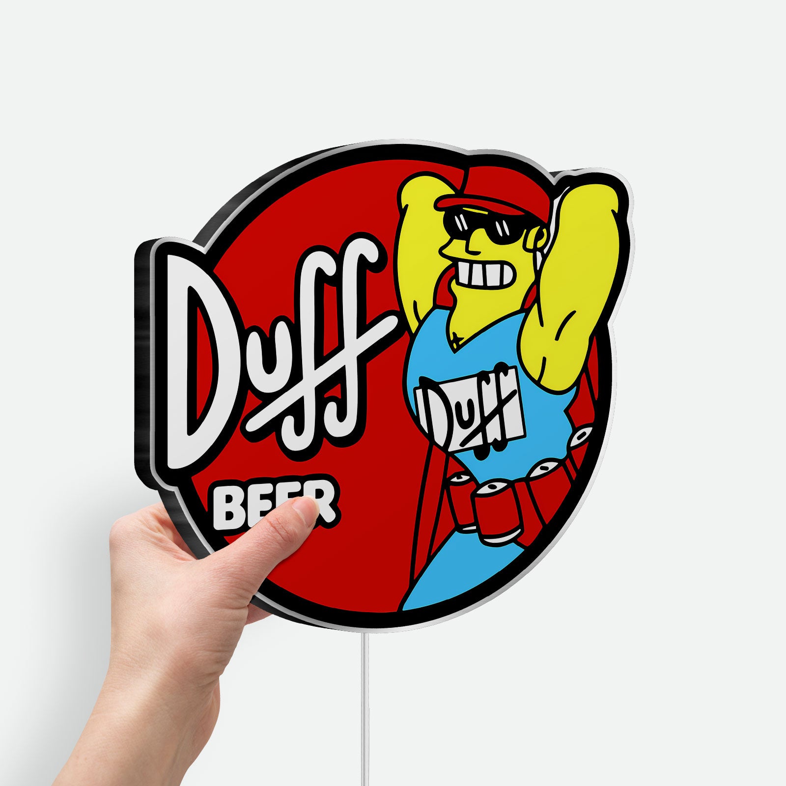 Duffman 3D Light Box - The Simpsons Beer LED Night Light, Cool Cartoon Decor for Man Cave & Bar Room 