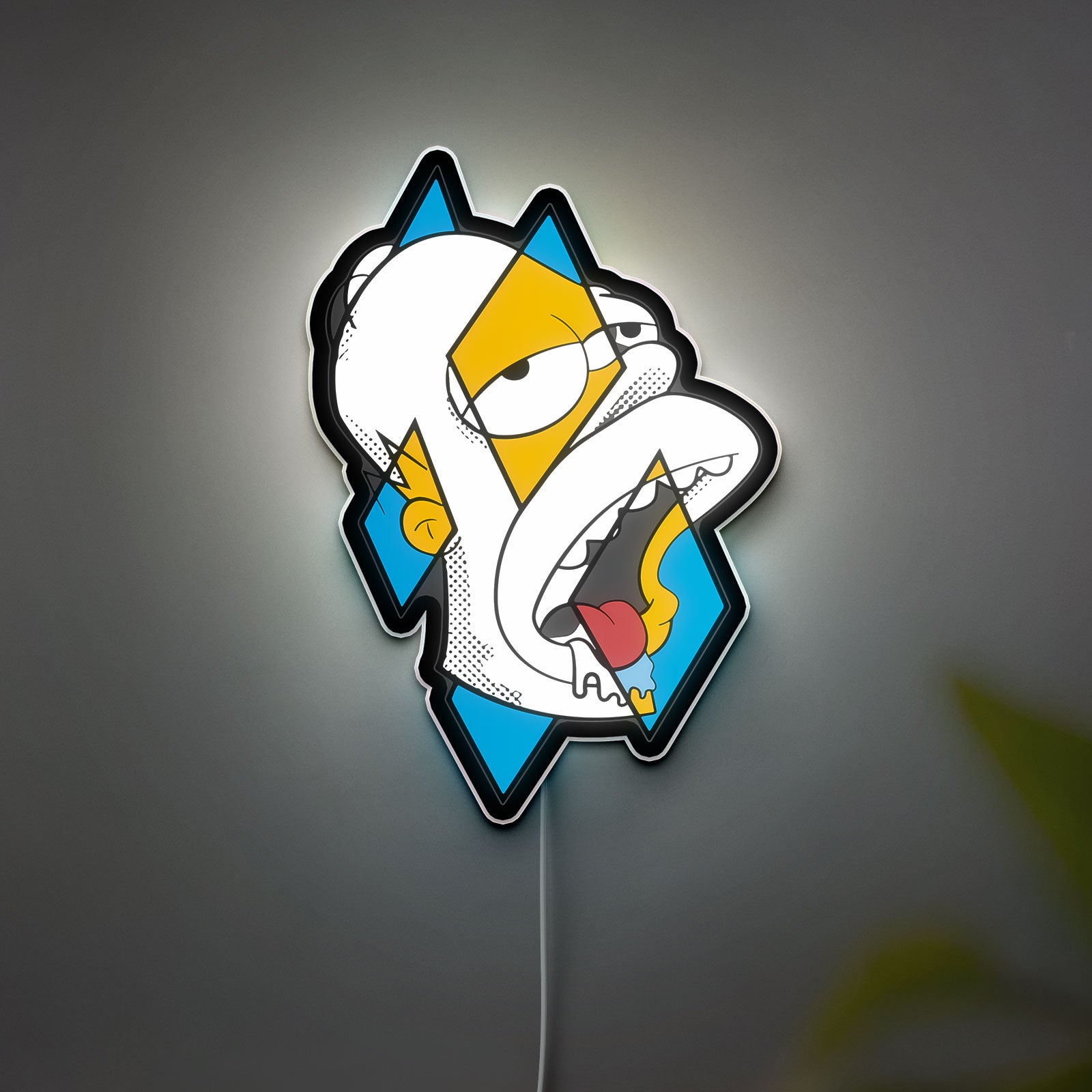 Simpsons cartoon 3D Light Box - Homer Simpson LED Night Light, Cartoon Character Decor for Fans, , Retro TV Show Inspired Room Lighting
