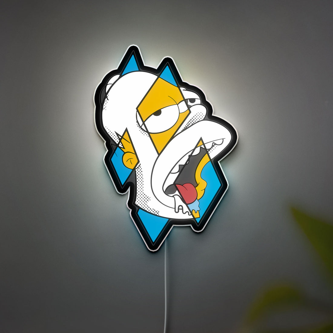 Simpsons cartoon 3D Light Box - Homer Simpson LED Night Light, Cartoon Character Decor for Fans, , Retro TV Show Inspired Room Lighting
