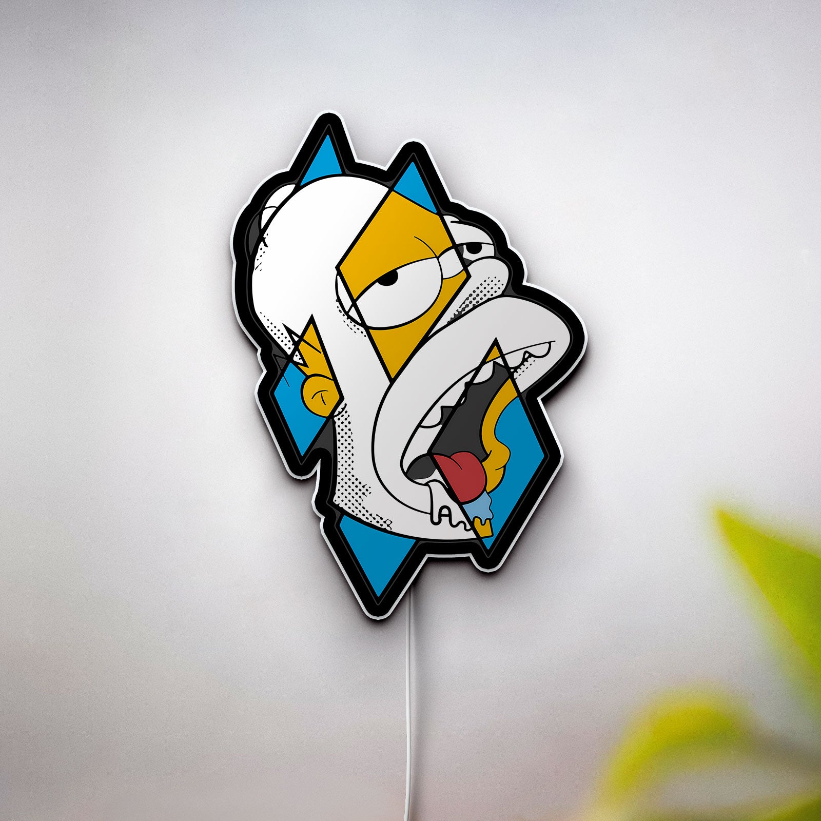 Simpsons cartoon 3D Light Box - Homer Simpson LED Night Light, Cartoon Character Decor for Fans, , Retro TV Show Inspired Room Lighting
