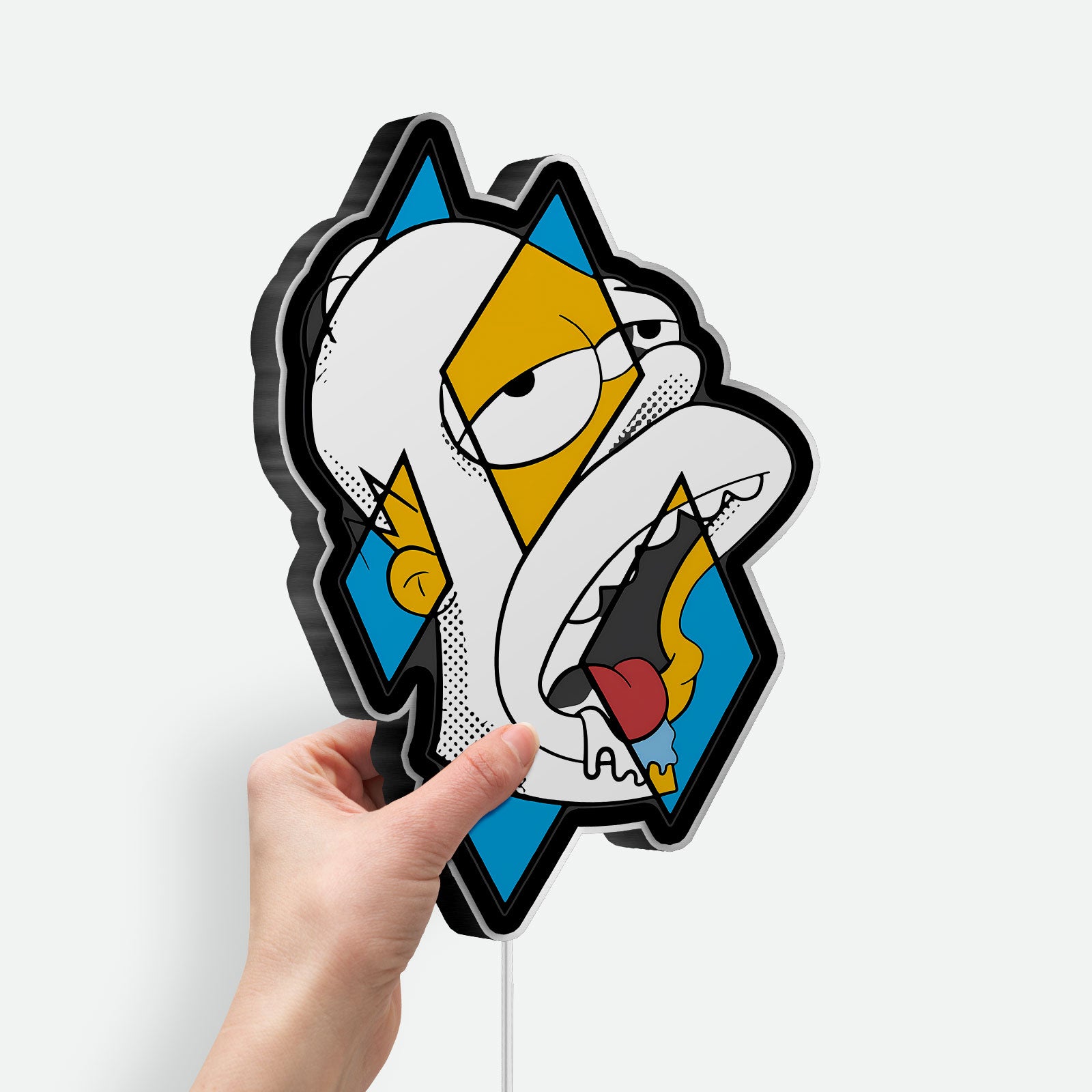 Simpsons cartoon 3D Light Box - Homer Simpson LED Night Light, Cartoon Character Decor for Fans, , Retro TV Show Inspired Room Lighting
