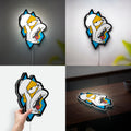 Simpsons cartoon 3D Light Box - Homer Simpson LED Night Light, Cartoon Character Decor for Fans, , Retro TV Show Inspired Room Lighting
