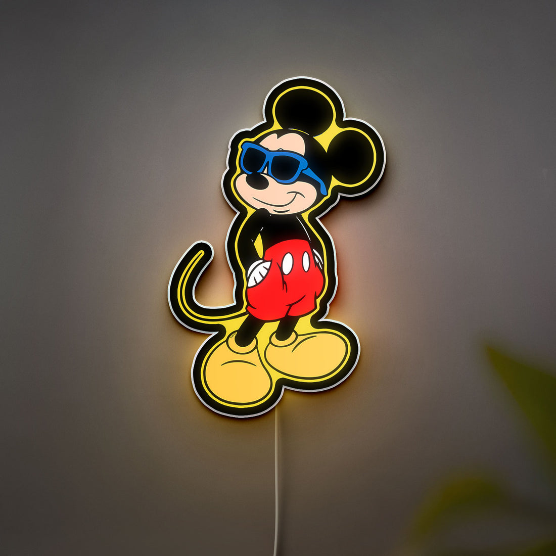Mickey Mouse Summer 3D Light Box - Retro Disney Cartoon LED Night Light, Beach Vacation Decor for Disney Fans 