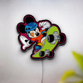 Mickey Mouse Skateboarding 3D Light Box - Disney Cartoon LED Night Light, Fun Sports Decor for Kids Room, Goofy Gift for Disney Fans 