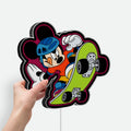 Mickey Mouse Skateboarding 3D Light Box - Disney Cartoon LED Night Light, Fun Sports Decor for Kids Room, Goofy Gift for Disney Fans 