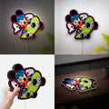 Mickey Mouse Skateboarding 3D Light Box - Disney Cartoon LED Night Light, Fun Sports Decor for Kids Room, Goofy Gift for Disney Fans 