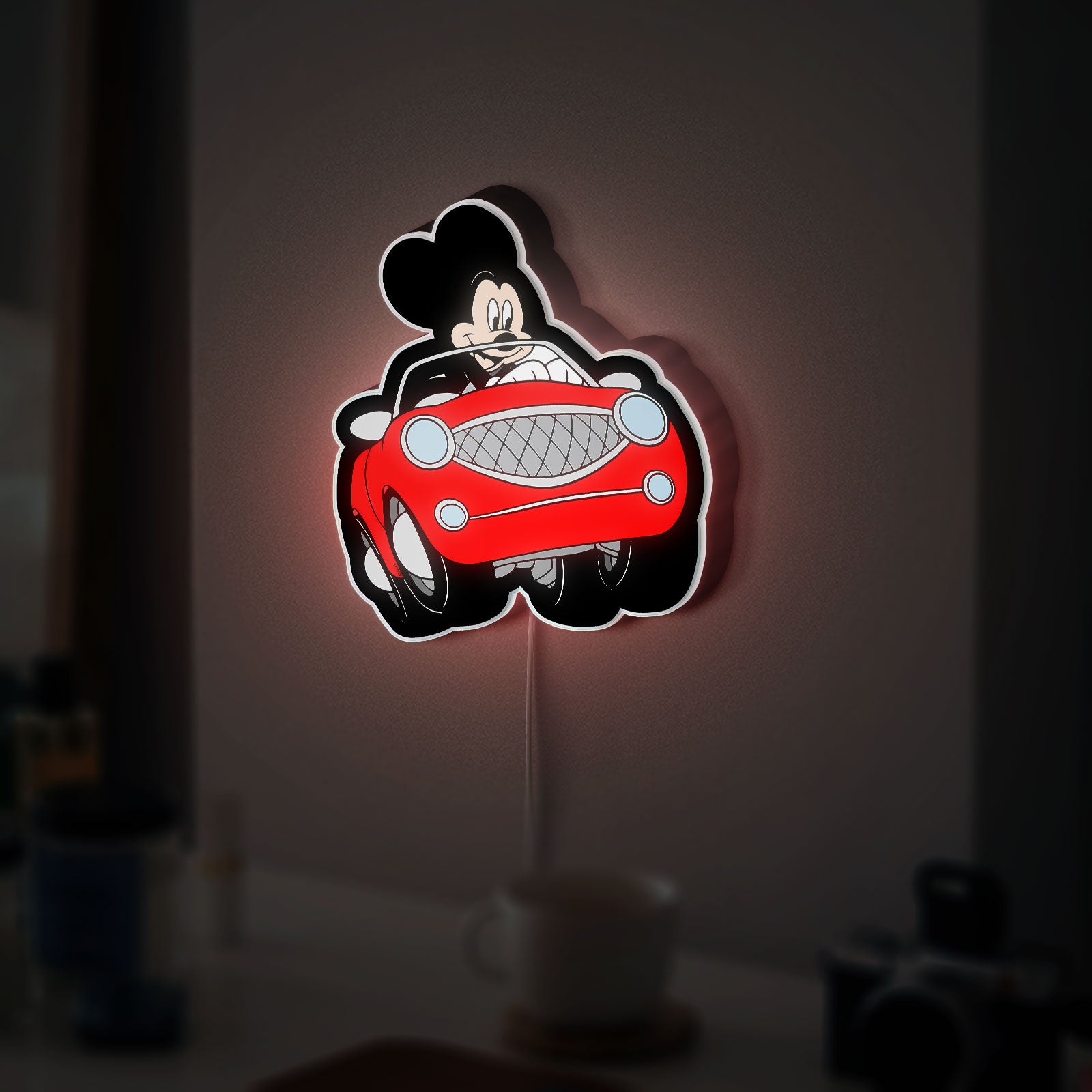 Mickey Mouse 3D Light Box - Classic Cartoon LED Night Light, Disney Character Decor for Kids Room & Disney Fans 