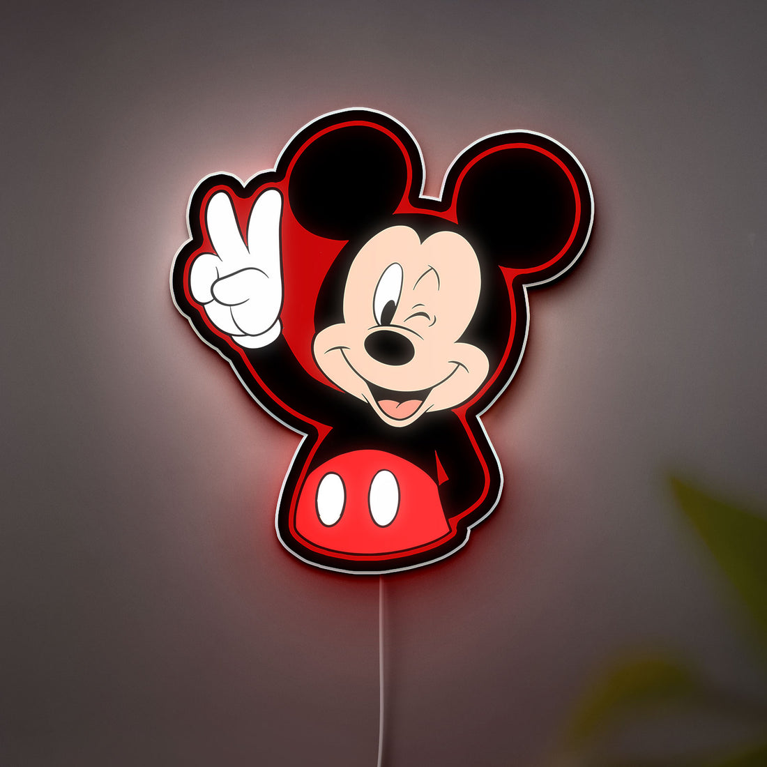 Mickey Mouse 3D Light Box - Classic Disney Character LED Night Light, Cartoon Wall Decor for Kids Room & Disney Fans 