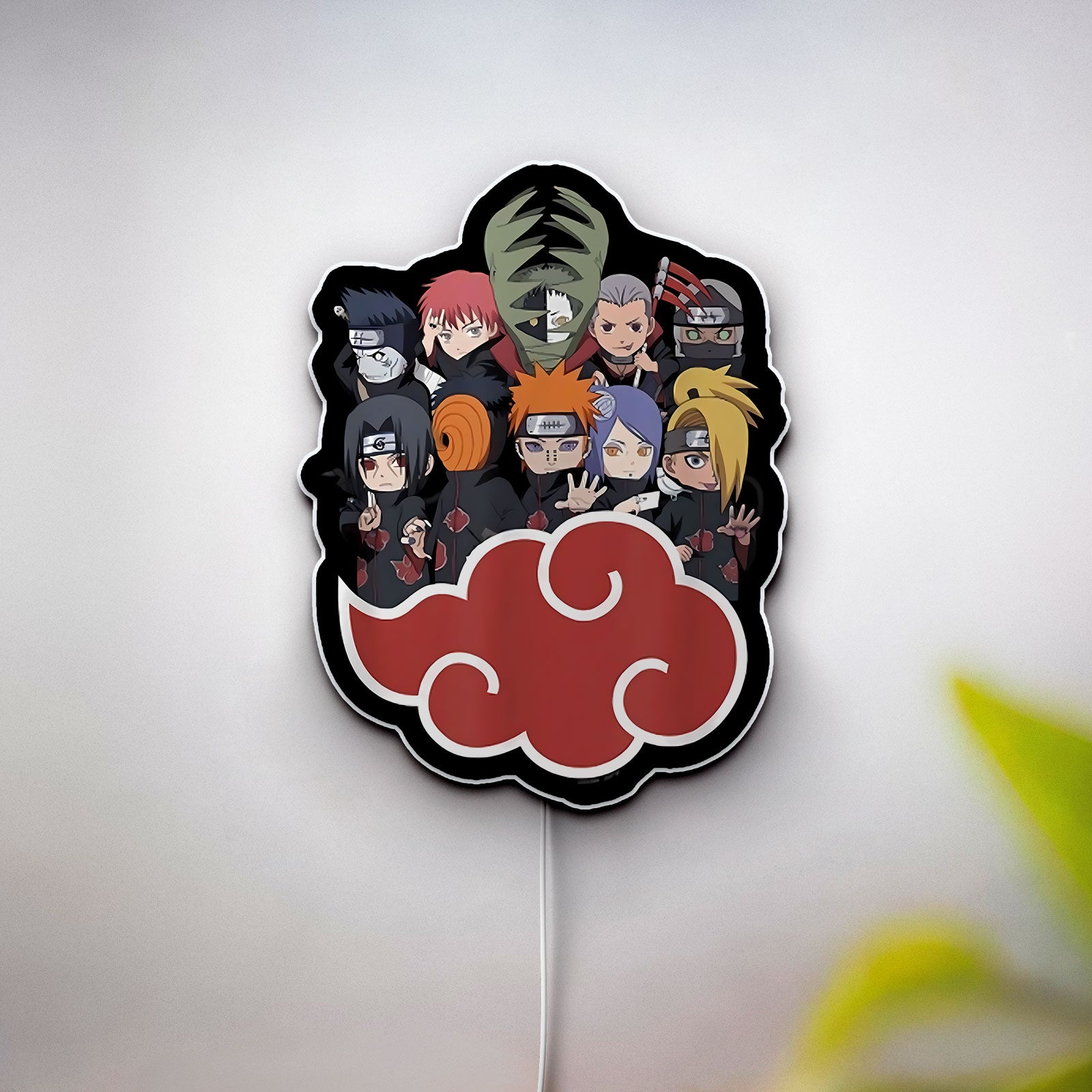 Naruto Akatsuki 3D Light Box - Anime LED Night Light with Cloud Symbol, Perfect Gift for Naruto Shippuden Fans and Anime Lovers