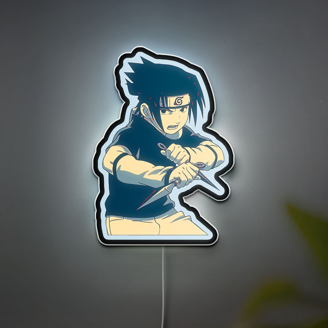 Sasuke Uchiha 3D Light Box - Naruto Anime LED Night Light, Cool Character Decor for Anime Fans & Otaku Bedroom 